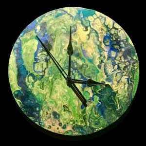 Resin Wall Clock "Greenhouse"